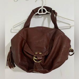 Vintage genuine leather round purse